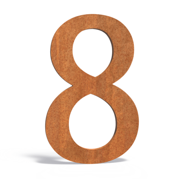 Corten steel and stainless steel house number Numbers