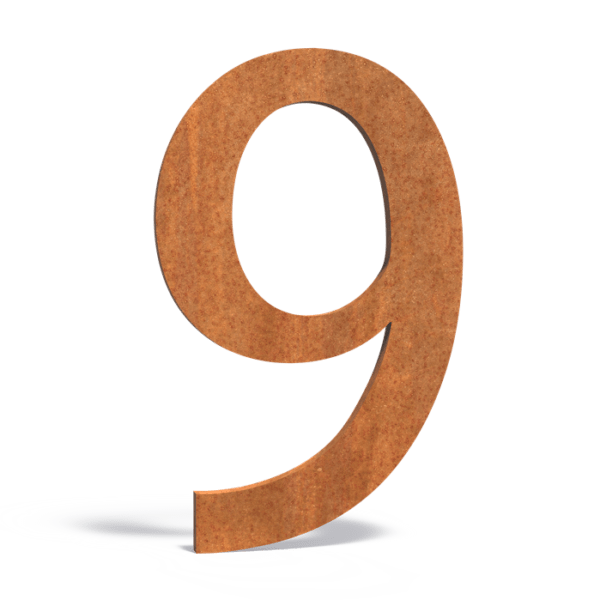 Corten steel and stainless steel house number Numbers