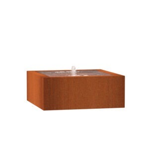 Corten steel water table rectangular