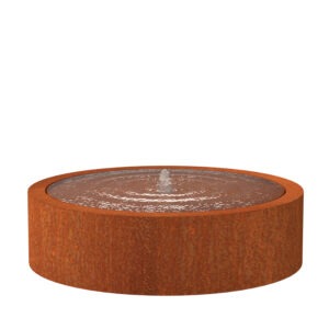 Corten steel round water table
