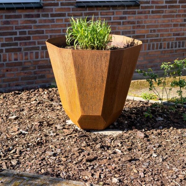 L'acier corten pot de fleur Vidar