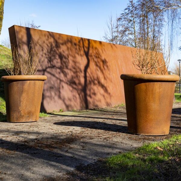 L'acier Corten pot de fleur Adam