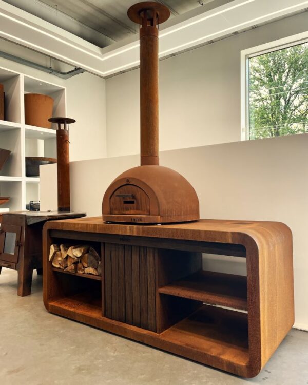 Corten steel pizza oven Dome