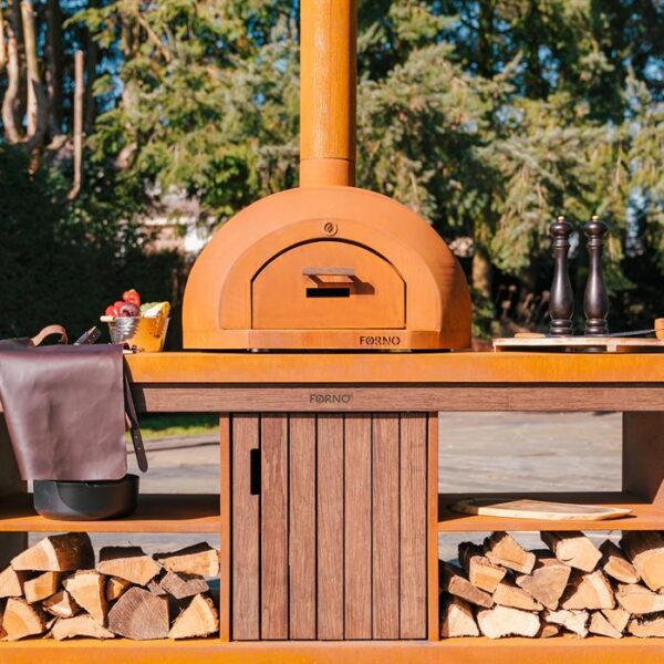 Corten stål pizza ovn Dome