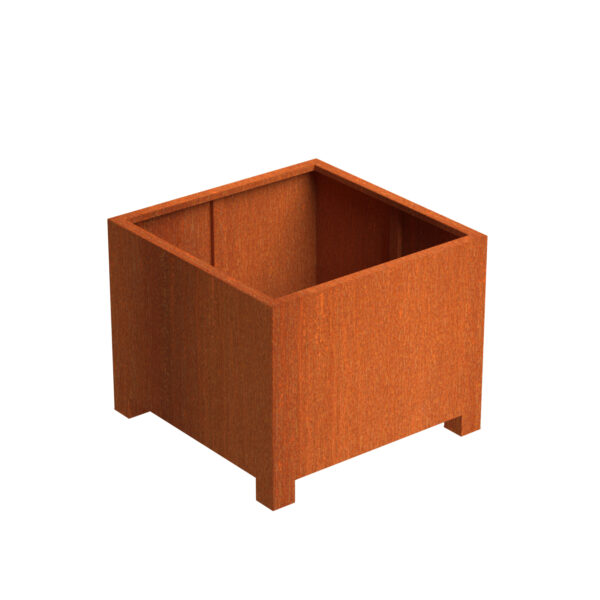 Corten steel planter with legs