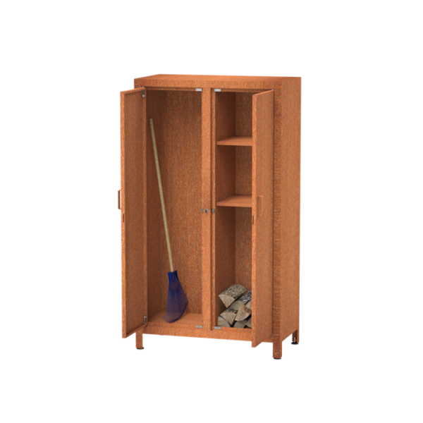 Corten steel garden cabinet