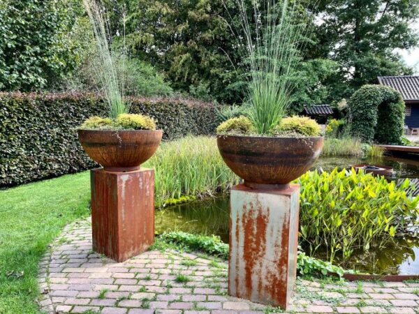 L'acier corten jardinière Mosa