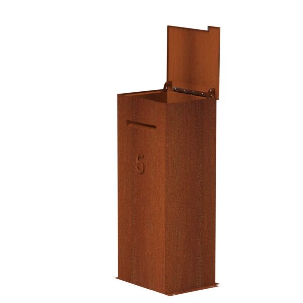 Corten steel parcel mailbox Case