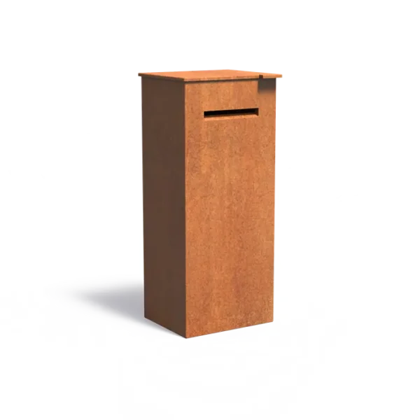 Corten steel parcel mailbox Case