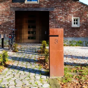 Corten steel standing mailbox Thor
