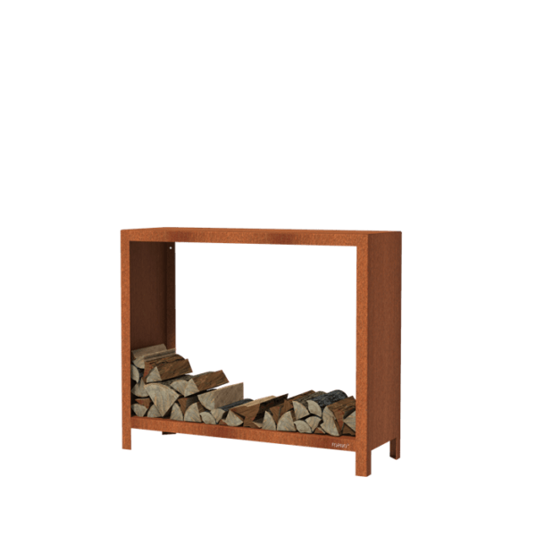 Corten steel wood storage