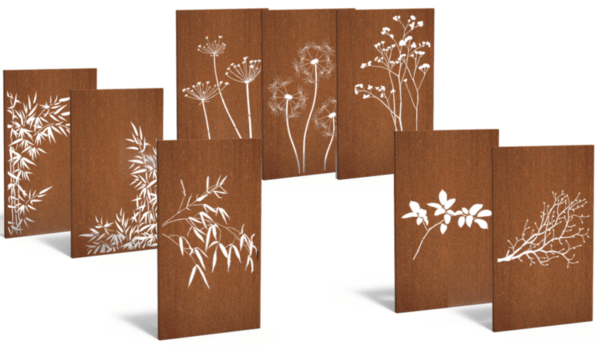 Corten steel garden screen Nature