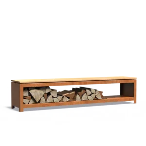 Corten stål havebænk