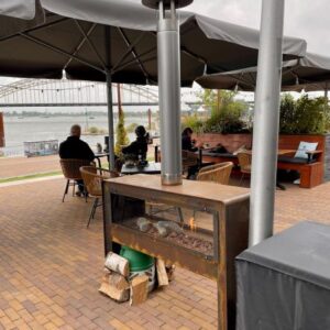 Corten steel gas fireplace Icon