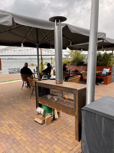 Corten steel gas fireplace Icon