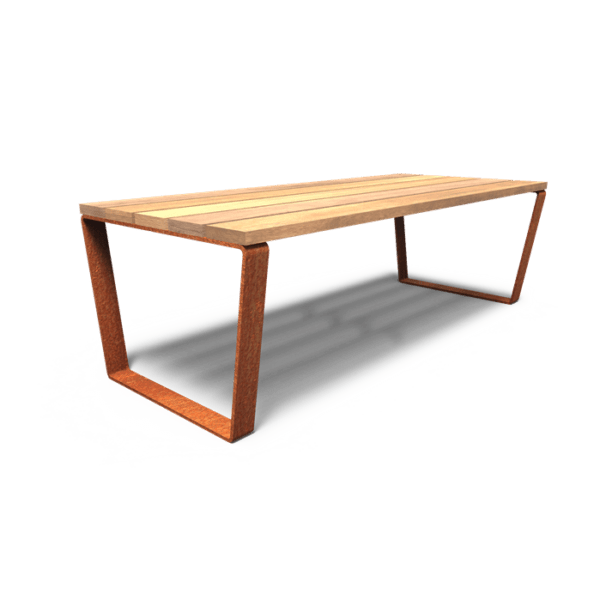 Table de jardin acier Corten MIO