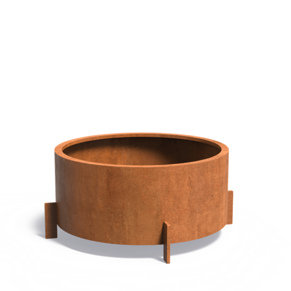 L'acier corten jardinière Drum