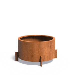 L'acier corten jardinière Drum