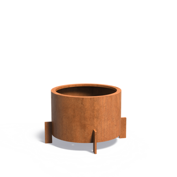 Corten steel planter Drum