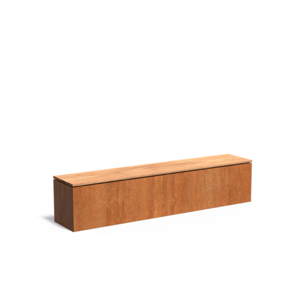 Corten steel garden bench Hage