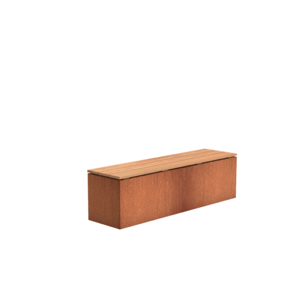 Corten steel garden bench Hage