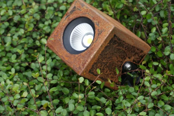 Corten steel outdoor lamp