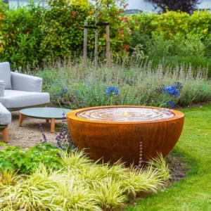 Cortenstaal watertafel BAYOU