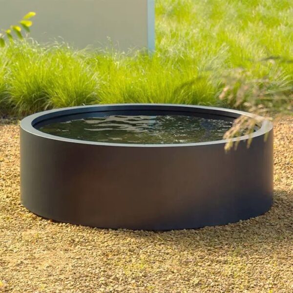 Corten steel pond round