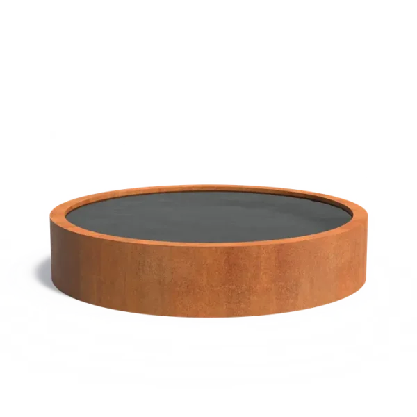 Corten steel pond round