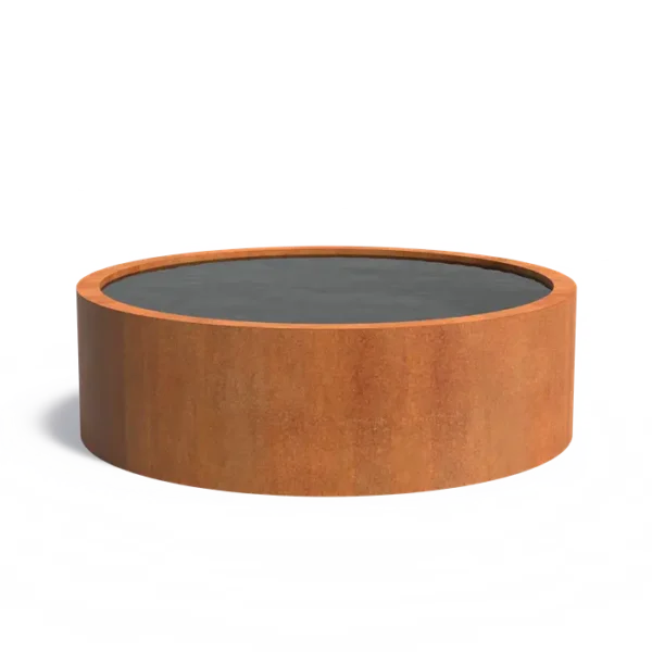 Corten steel pond round