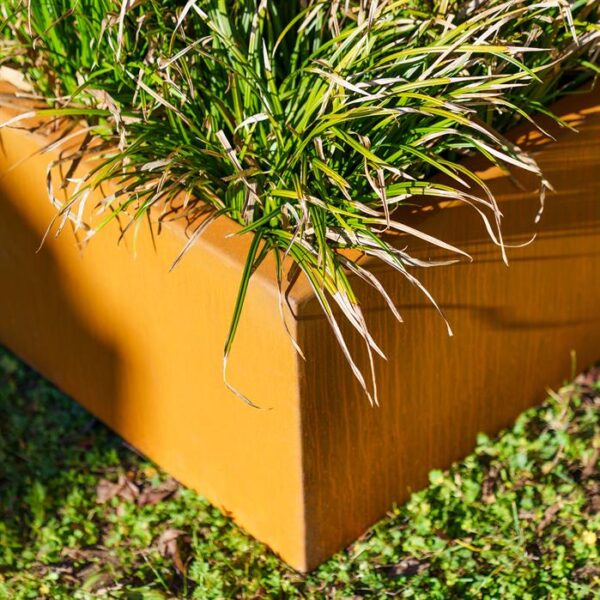 L'acier corten jardinière Triangle